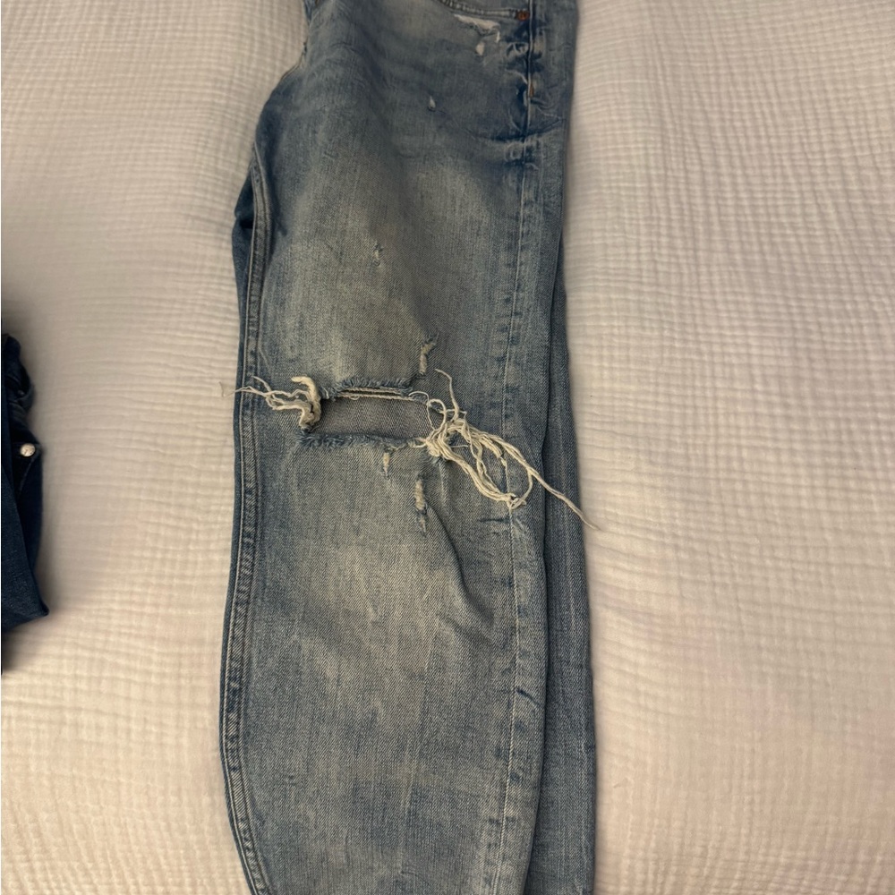 Zara Light Blue Boyfriend Jeans